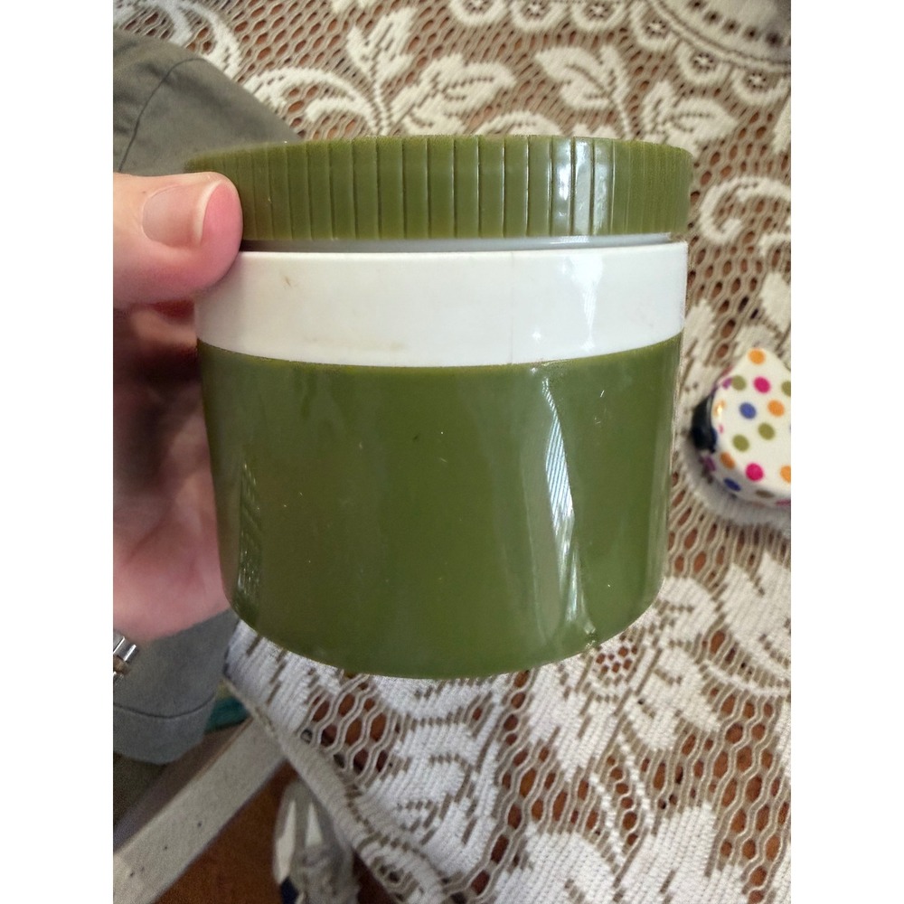 Vintage Thermos Avocado Green Insulated Food Jar Model 1155/3 Made in USA 4 inch